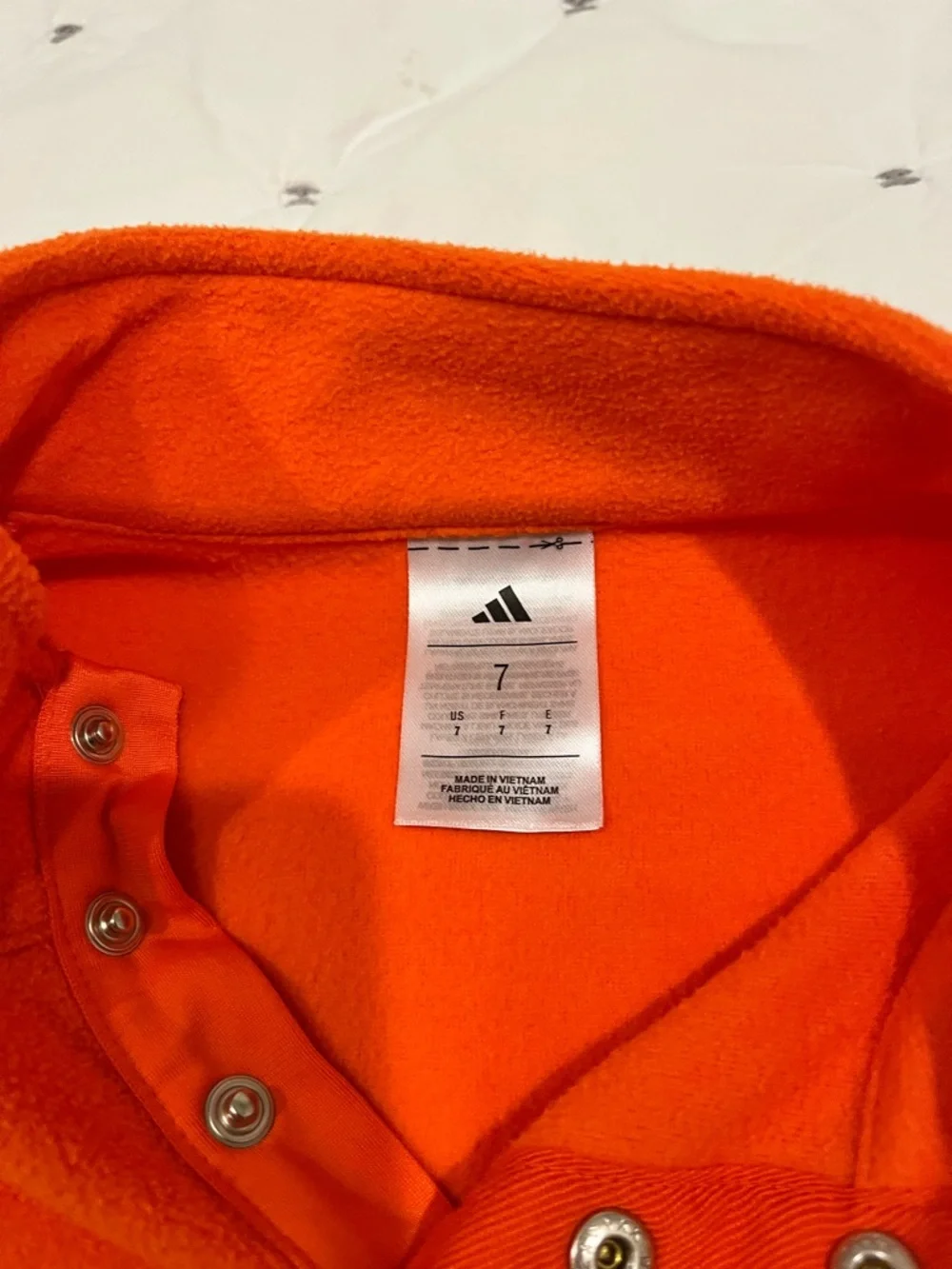 Adidas Boys Size 7 Orange Fleece Pullover & Track Pants 2-Piece Set